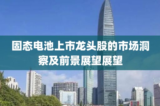 固态电池上市龙头股的市场洞察及前景展望展望