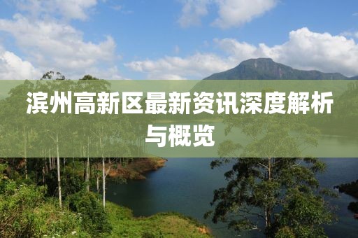 滨州高新区最新资讯深度解析与概览