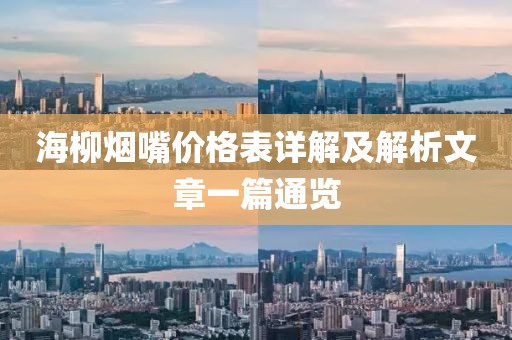 海柳烟嘴价格表详解及解析文章一篇通览