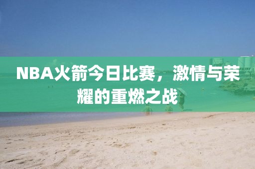 NBA火箭今日比赛，激情与荣耀的重燃之战