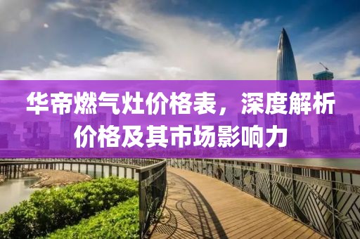 华帝燃气灶价格表，深度解析价格及其市场影响力