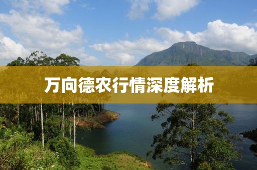 万向德农行情深度解析