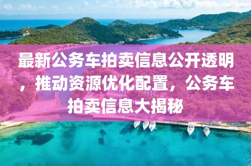 最新公务车拍卖信息公开透明，推动资源优化配置，公务车拍卖信息大揭秘