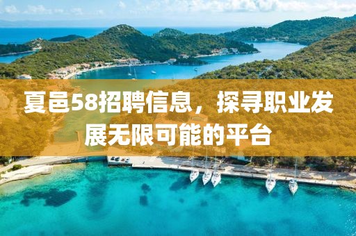 夏邑58招聘信息，探寻职业发展无限可能的平台