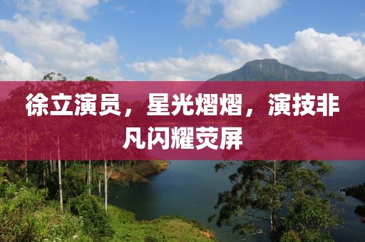 徐立演员，星光熠熠，演技非凡闪耀荧屏