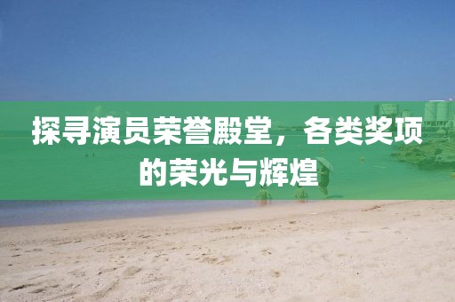 探寻演员荣誉殿堂，各类奖项的荣光与辉煌
