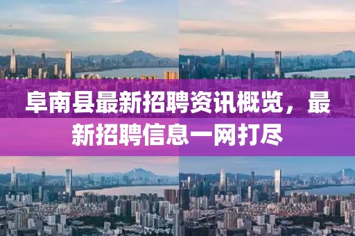 阜南县最新招聘资讯概览，最新招聘信息一网打尽
