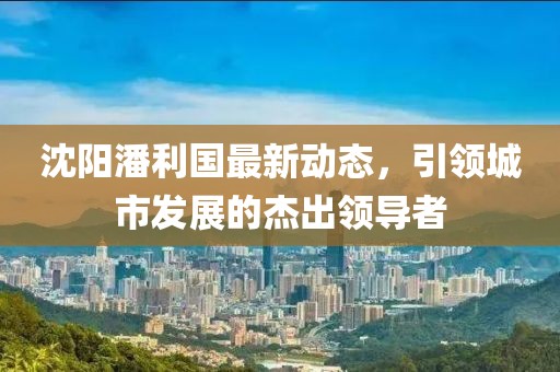 沈阳潘利国最新动态，引领城市发展的杰出领导者