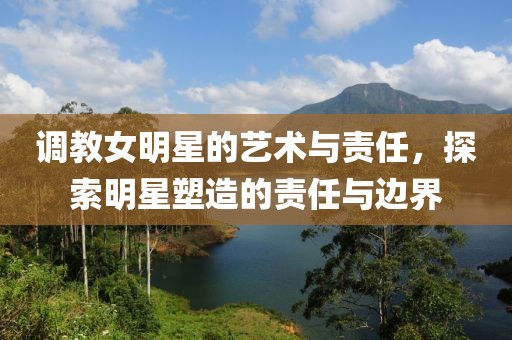 调教女明星的艺术与责任，探索明星塑造的责任与边界