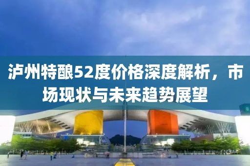 泸州特酿52度价格深度解析，市场现状与未来趋势展望