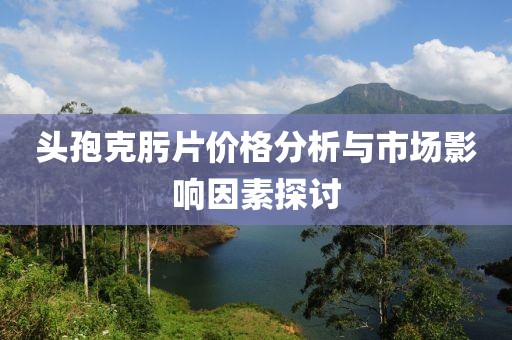 头孢克肟片价格分析与市场影响因素探讨