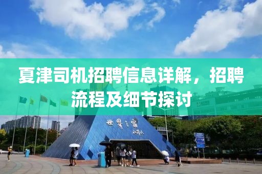 夏津司机招聘信息详解，招聘流程及细节探讨
