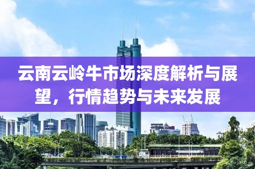 云南云岭牛市场深度解析与展望，行情趋势与未来发展