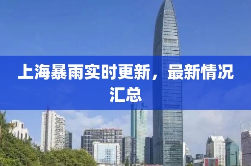 上海暴雨实时更新，最新情况汇总