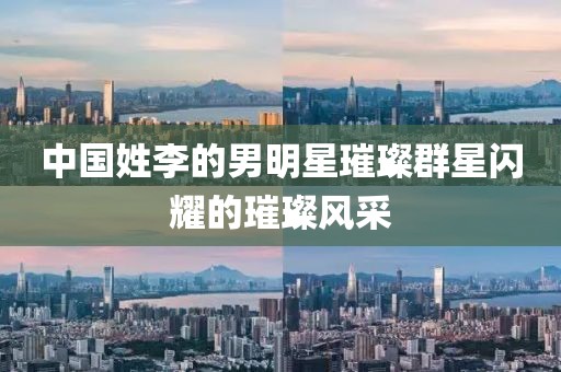 中国姓李的男明星璀璨群星闪耀的璀璨风采