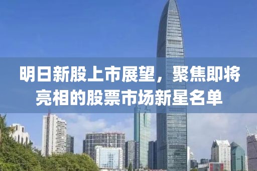 明日新股上市展望，聚焦即将亮相的股票市场新星名单