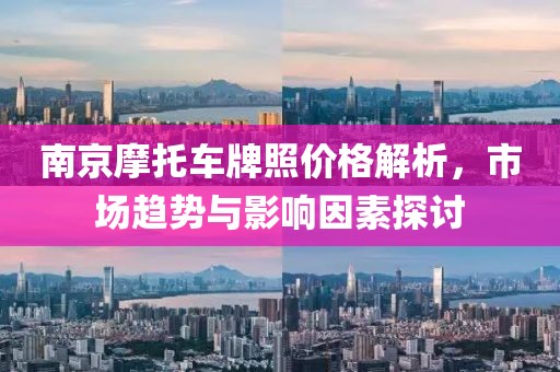 南京摩托车牌照价格解析，市场趋势与影响因素探讨
