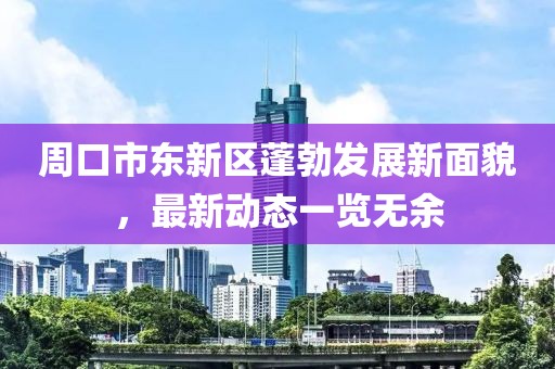 周口市东新区蓬勃发展新面貌，最新动态一览无余