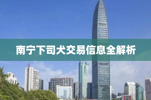 南宁下司犬交易信息全解析