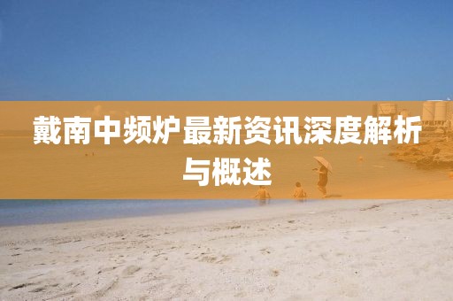 戴南中频炉最新资讯深度解析与概述