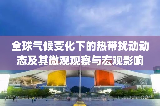 全球气候变化下的热带扰动动态及其微观观察与宏观影响