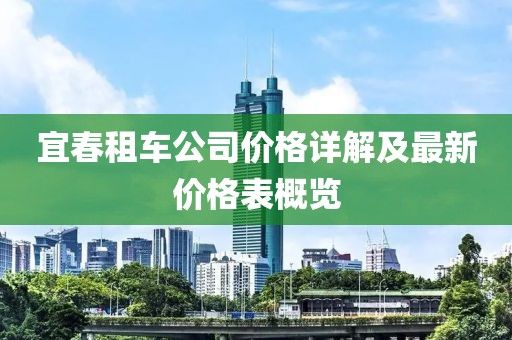 宜春租车公司价格详解及最新价格表概览