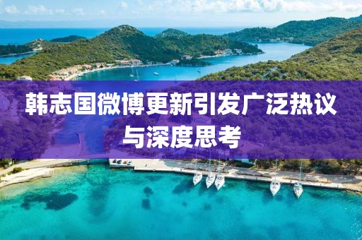 韩志国微博更新引发广泛热议与深度思考