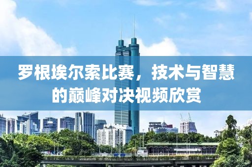 罗根埃尔索比赛，技术与智慧的巅峰对决视频欣赏