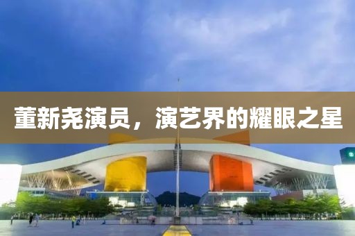 董新尧演员，演艺界的耀眼之星