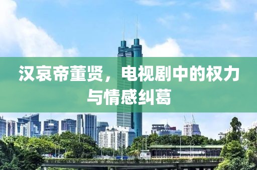 汉哀帝董贤，电视剧中的权力与情感纠葛