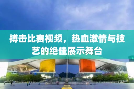 搏击比赛视频，热血激情与技艺的绝佳展示舞台