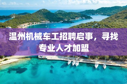 温州机械车工招聘启事，寻找专业人才加盟