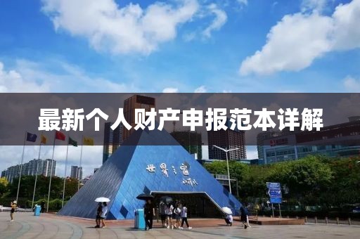 最新个人财产申报范本详解