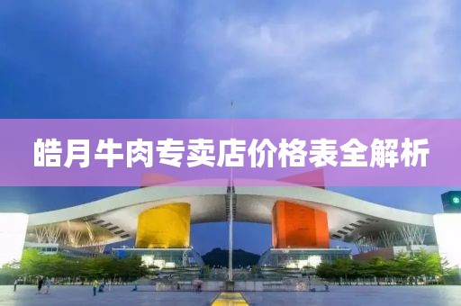皓月牛肉专卖店价格表全解析