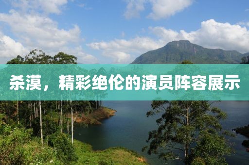 杀漠，精彩绝伦的演员阵容展示