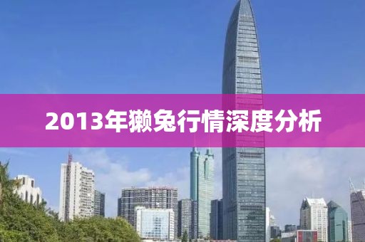 2013年獭兔行情深度分析