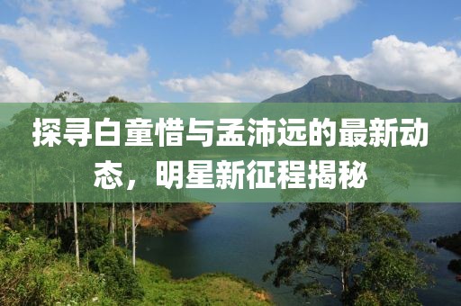 探寻白童惜与孟沛远的最新动态，明星新征程揭秘