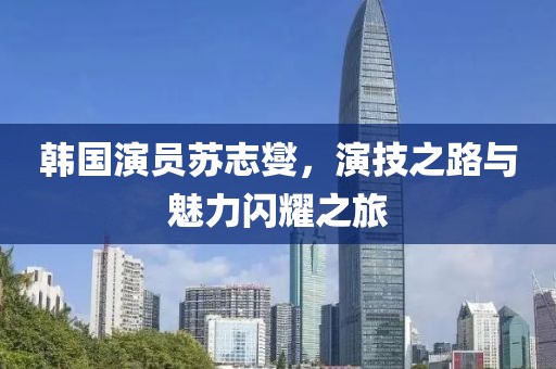 韩国演员苏志燮，演技之路与魅力闪耀之旅