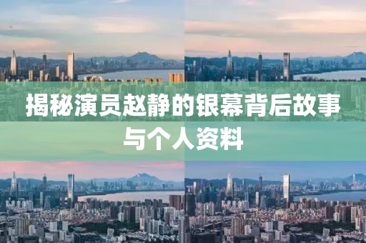 揭秘演员赵静的银幕背后故事与个人资料