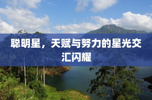 聪明星，天赋与努力的星光交汇闪耀