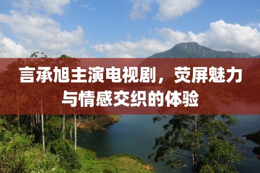 言承旭主演电视剧，荧屏魅力与情感交织的体验