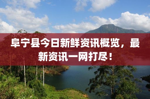 阜宁县今日新鲜资讯概览，最新资讯一网打尽！