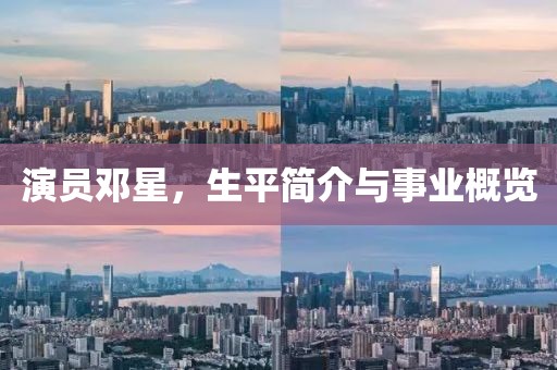 演员邓星，生平简介与事业概览