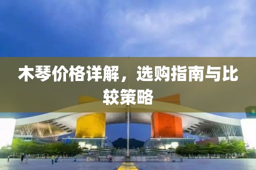 木琴价格详解，选购指南与比较策略