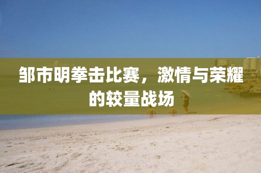 邹市明拳击比赛，激情与荣耀的较量战场