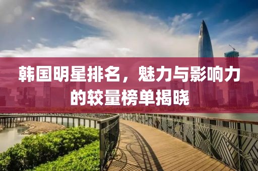 韩国明星排名，魅力与影响力的较量榜单揭晓