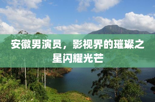 安徽男演员，影视界的璀璨之星闪耀光芒