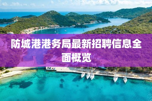 防城港港务局最新招聘信息全面概览