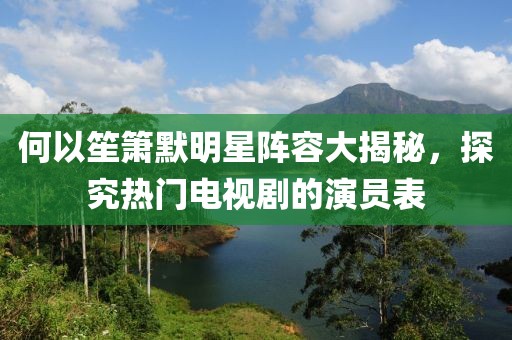 何以笙箫默明星阵容大揭秘,探究热门电视剧的演员表