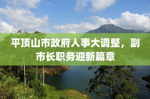 平顶山市政府人事大调整，副市长职务迎新篇章